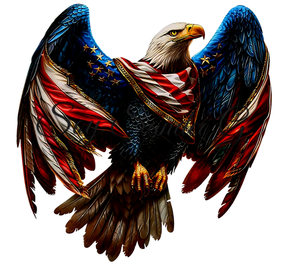 Patriotic Eagle #3 - UVDTF Decal for cups/hard surfaces sticker