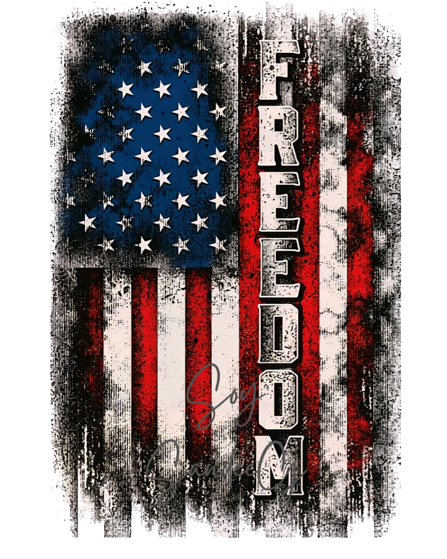 Freedom Flag - UVDTF Decal for cups/hard surfaces sticker