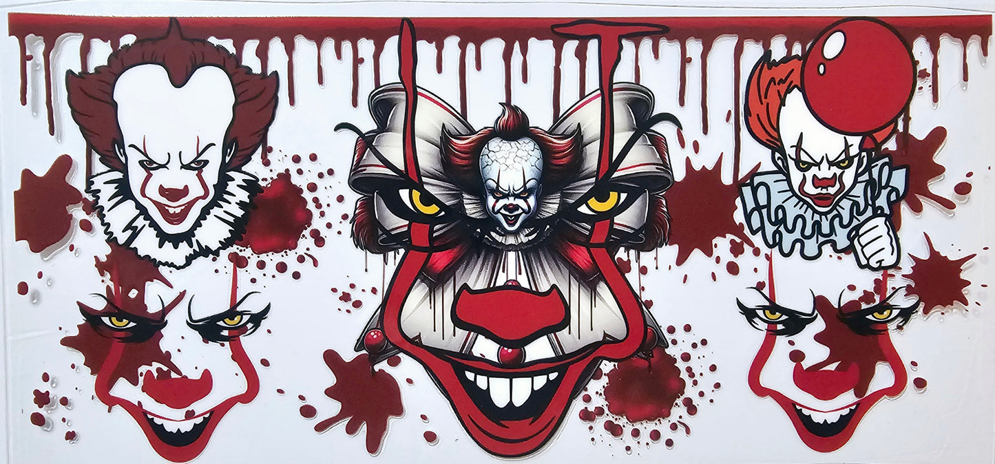 Scary Clown - UVDTF Wrap for cups/hard surfaces sticker