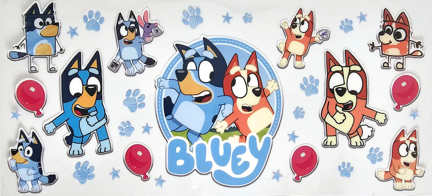 Bluey & Bingo - UVDTF Wrap for cups/hard surfaces sticker