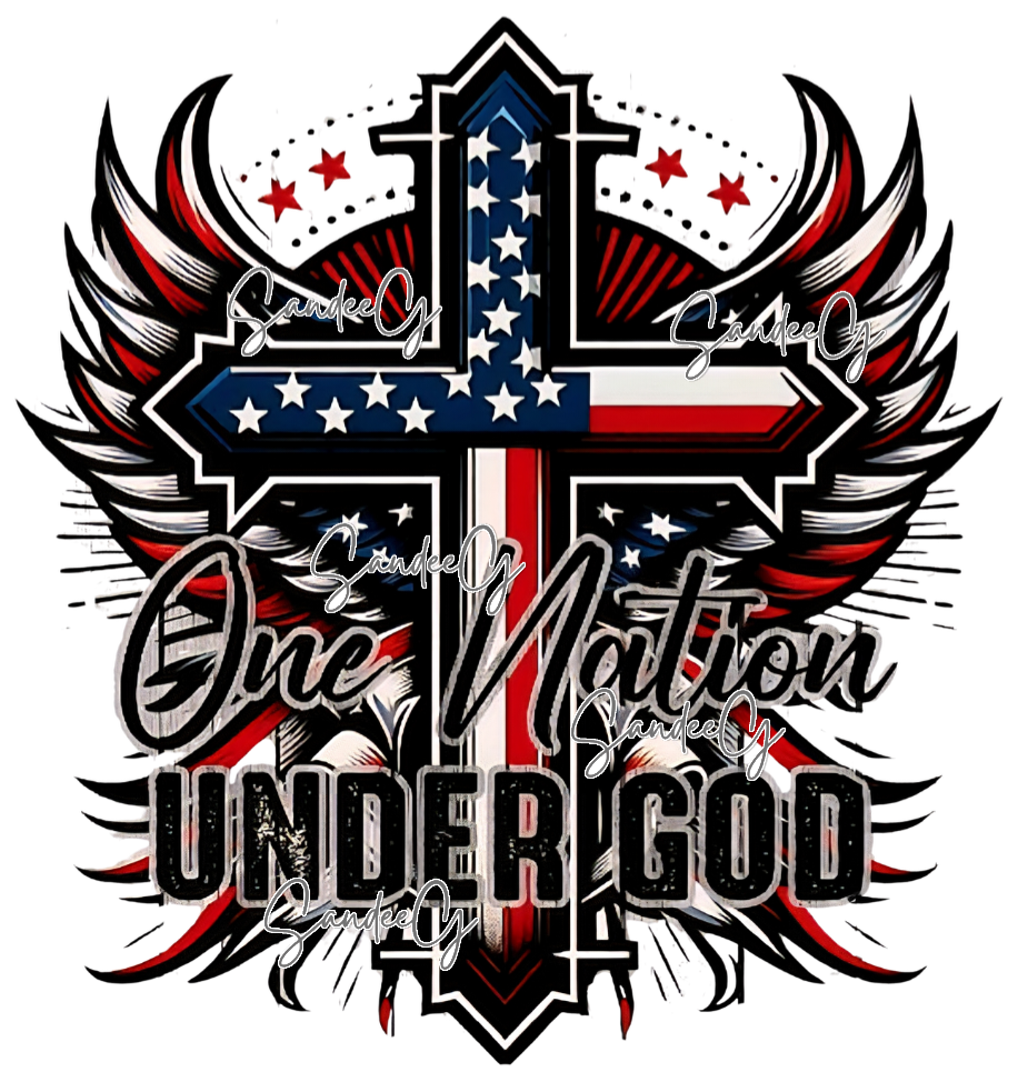 One Nation Under God - UVDTF Decal for cups/hard surfaces sticker