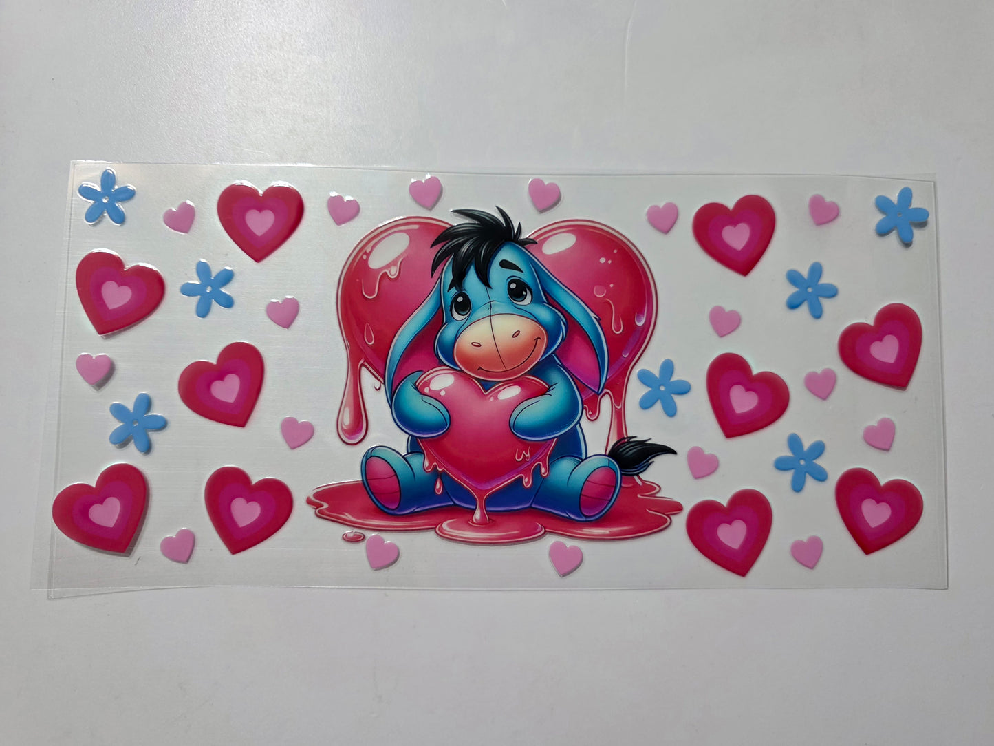 Eeyore Hearts - UVDTF wrap for cups/hard surfaces sticker