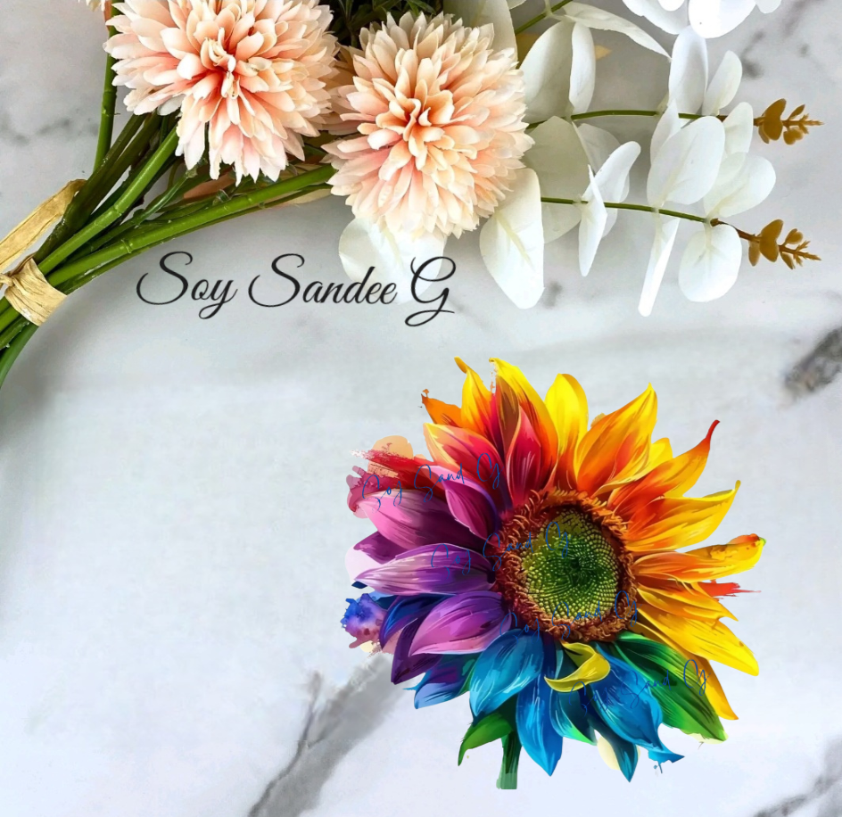 Colorful Sunflower - UVDTF Decal for cups/hard surfaces sticker