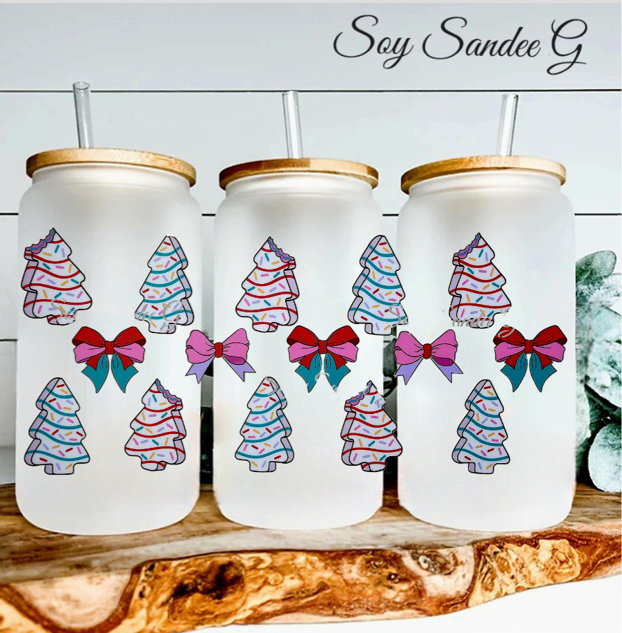 Little Christmas Trees - UVDTF Wrap for cups/hard surfaces sticker