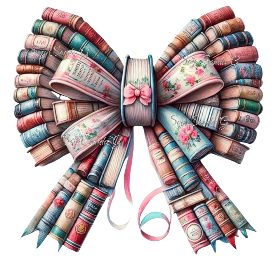 Books Coquette Bow - UVDTF decal for cups/hard surfaces sticker