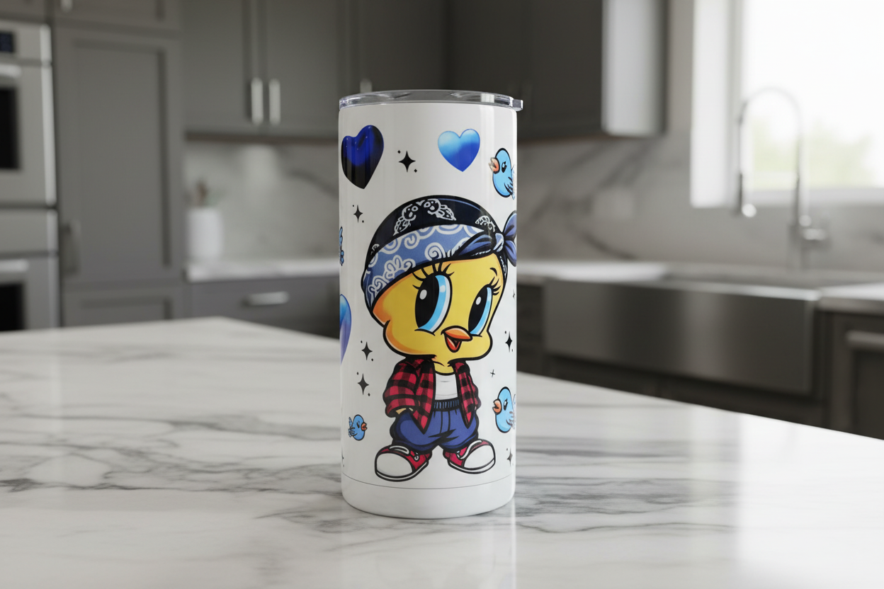 Chicano Tweety - UVDTF wrap for cups/hard surfaces sticker