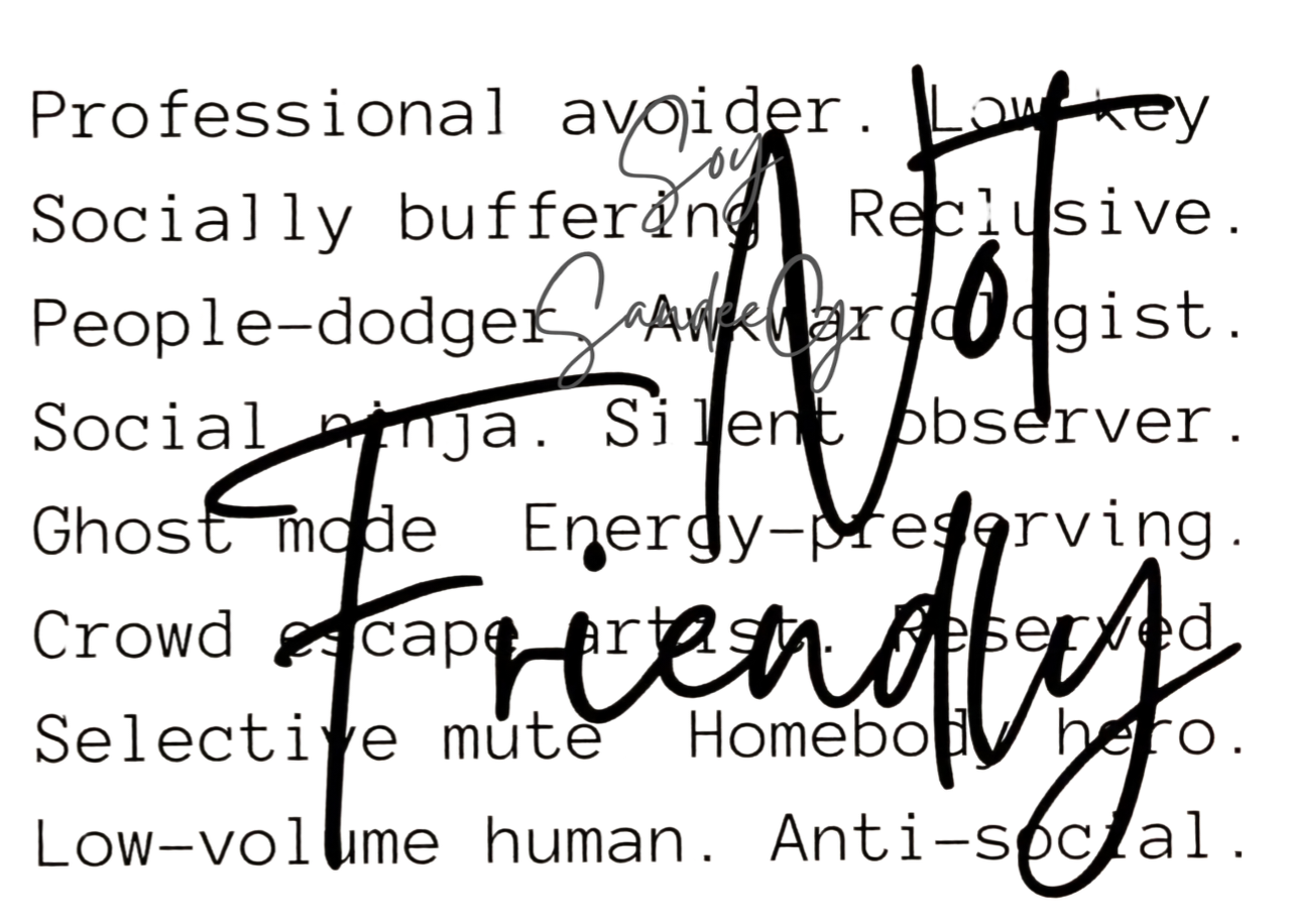 Not Friendly - UVDTF Decal for cups/hard surfaces sticker