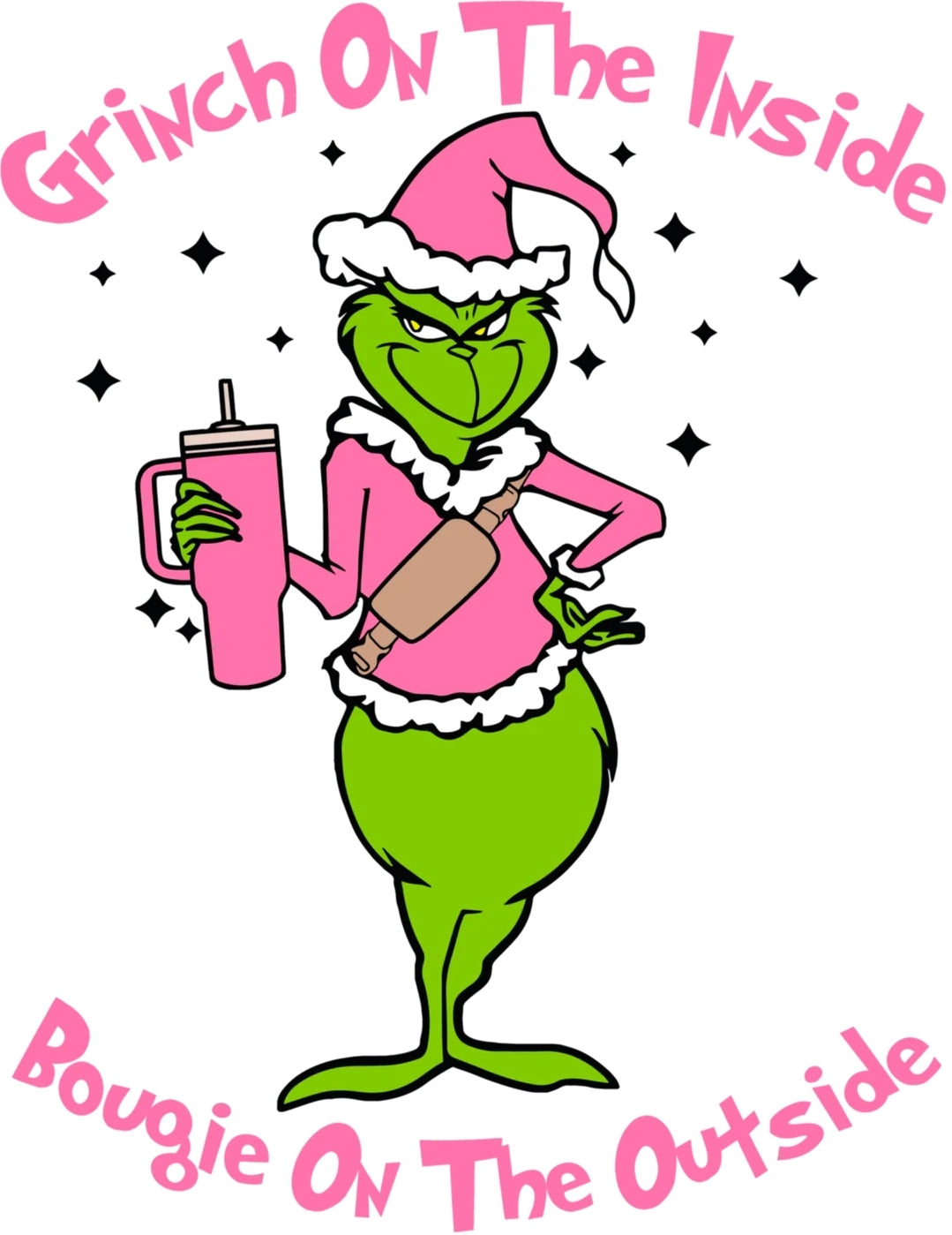 Bougie Grinch - UVDTF Wrap for cups/hard surfaces sticker