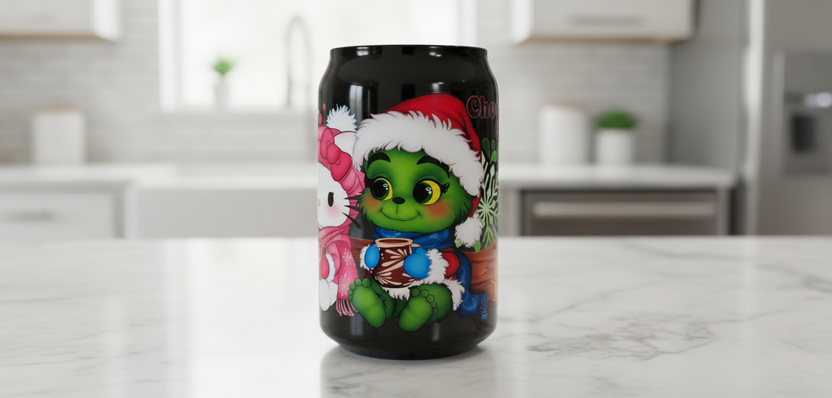 Modo de puntada de Grinch en envoltura UVDTF