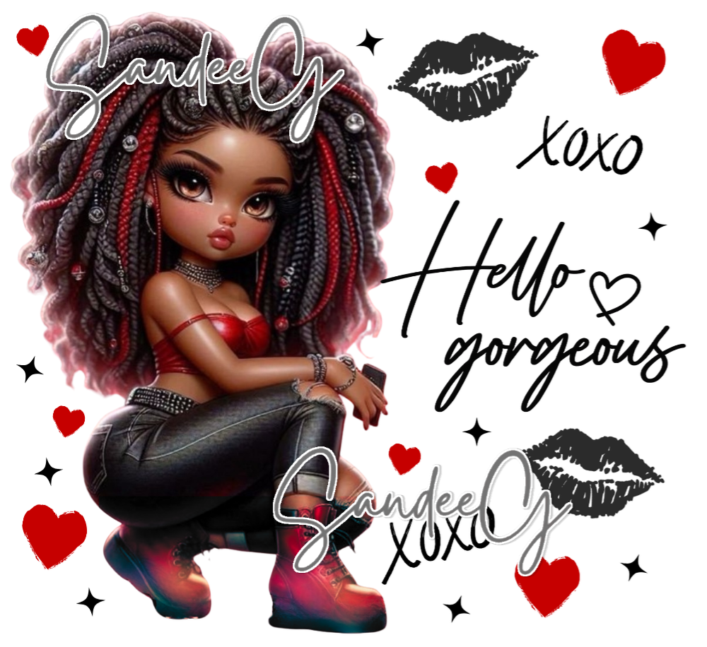 Hello Gorgeous Red - UVDTF Decal for cups/hard surfaces sticker