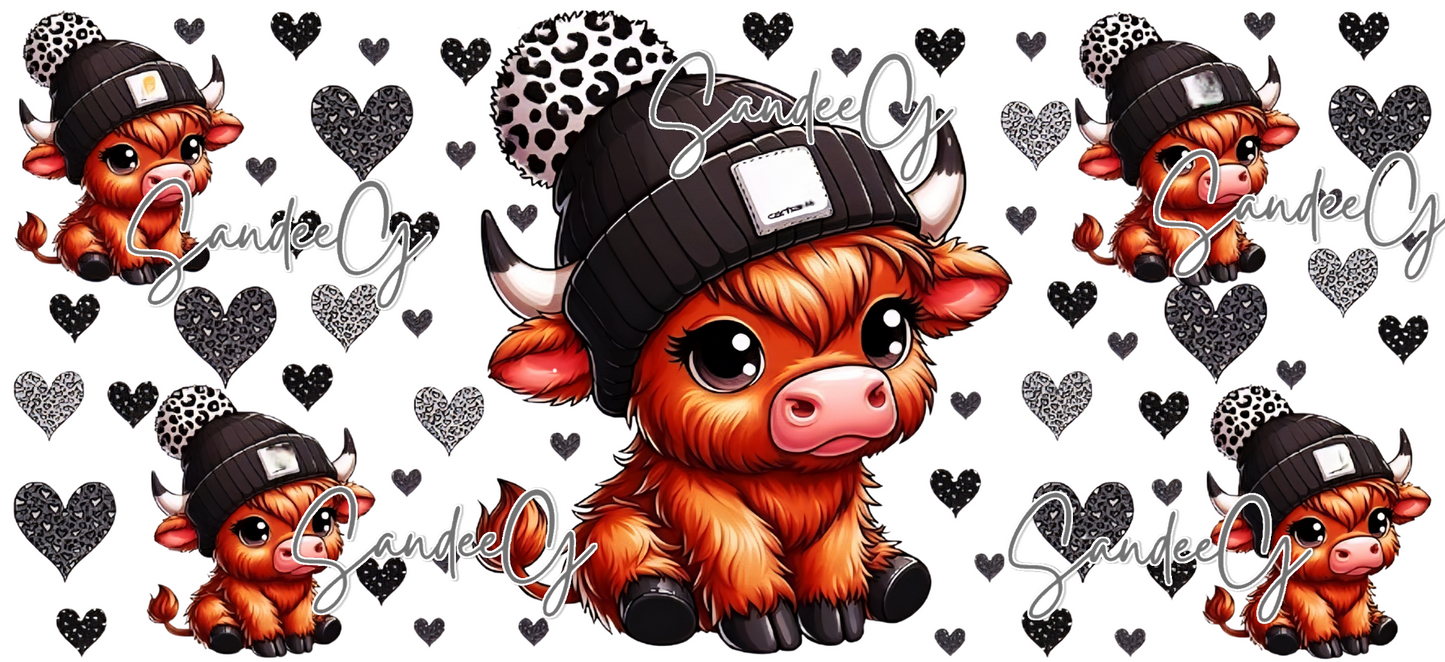 Baby Highland Cow #3 - UVDTF Wrap for cups/hard surfaces sticker