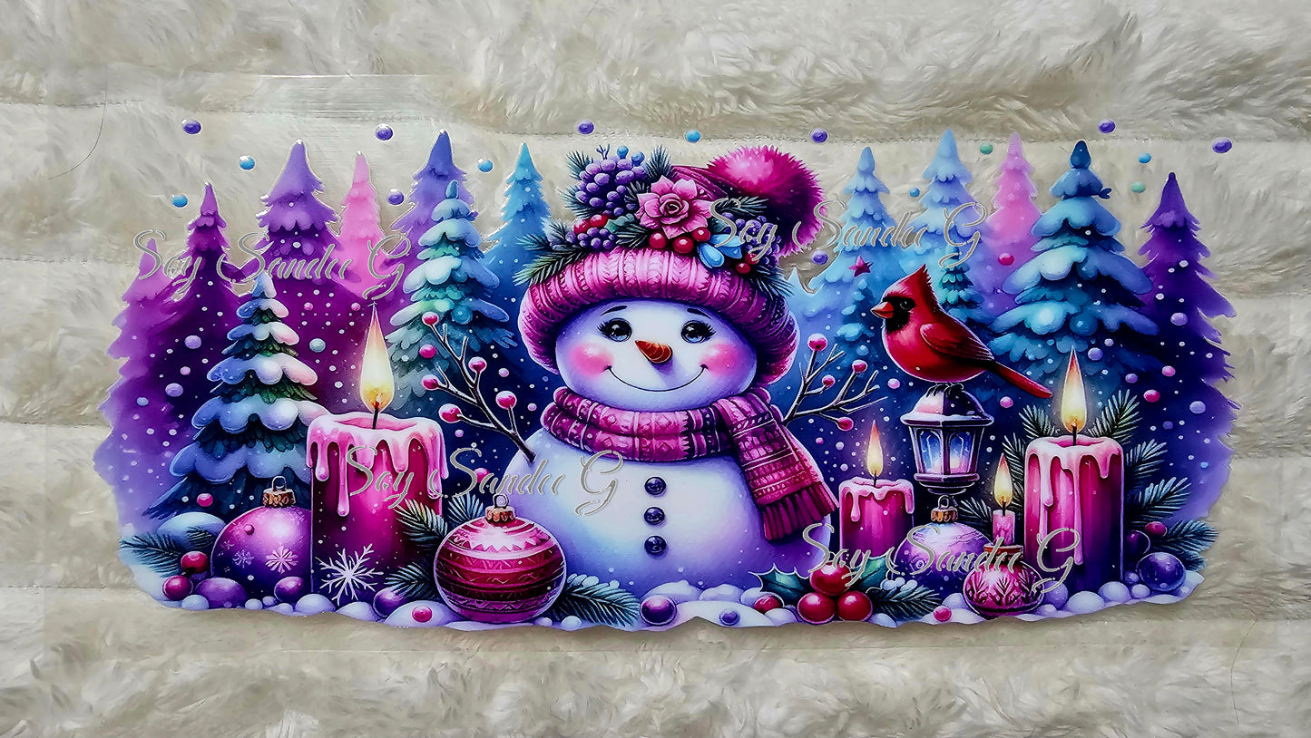 Purple Snowman - UVDTF Wrap for cups/hard surfaces sticker