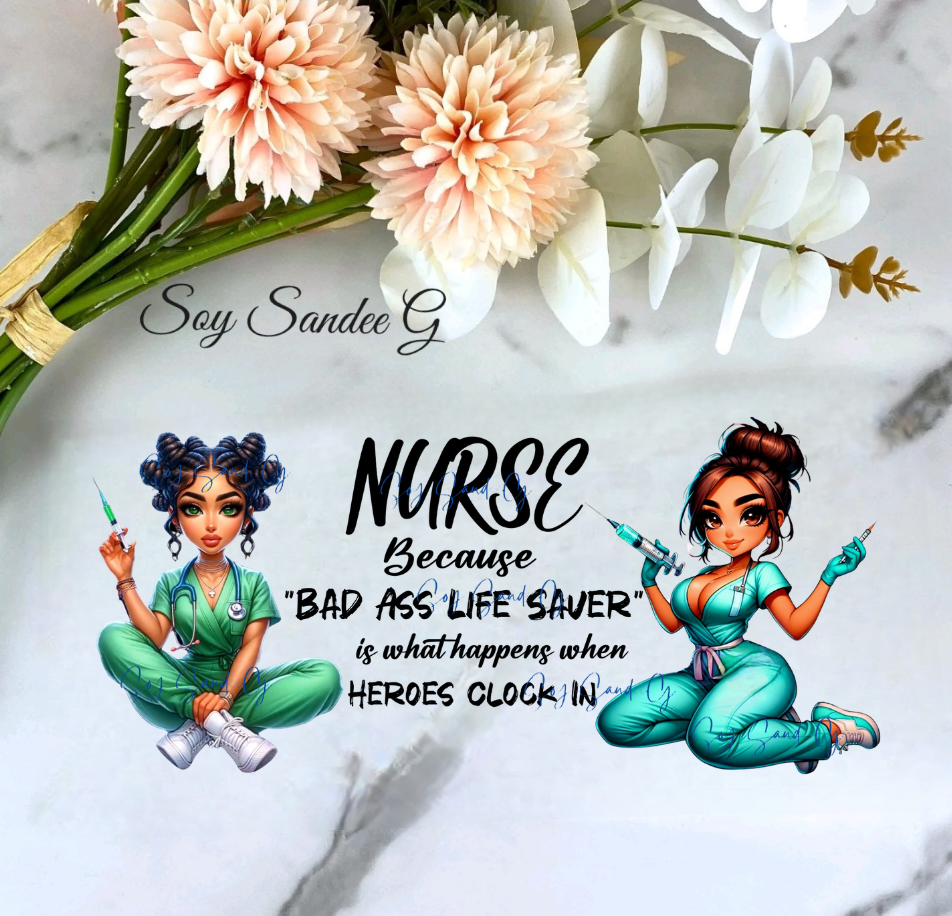 Pretty Nurse - UVDTF Wrap for cups/hard surfaces sticker
