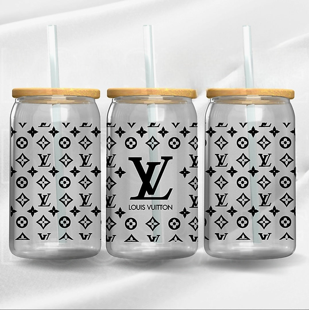 Louis Vuitton Black - UVDTF Wrap for cups/hard surfaces sticker