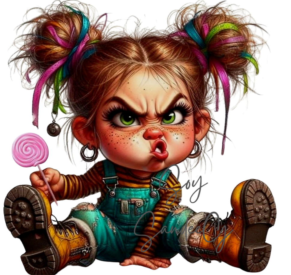 Sassy Lollipop Girl - UVDTF Decal for cups/hard surfaces sticker