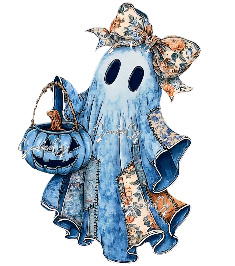 Denim Ghost - UVDTF Decal for cups/hard surfaces sticker