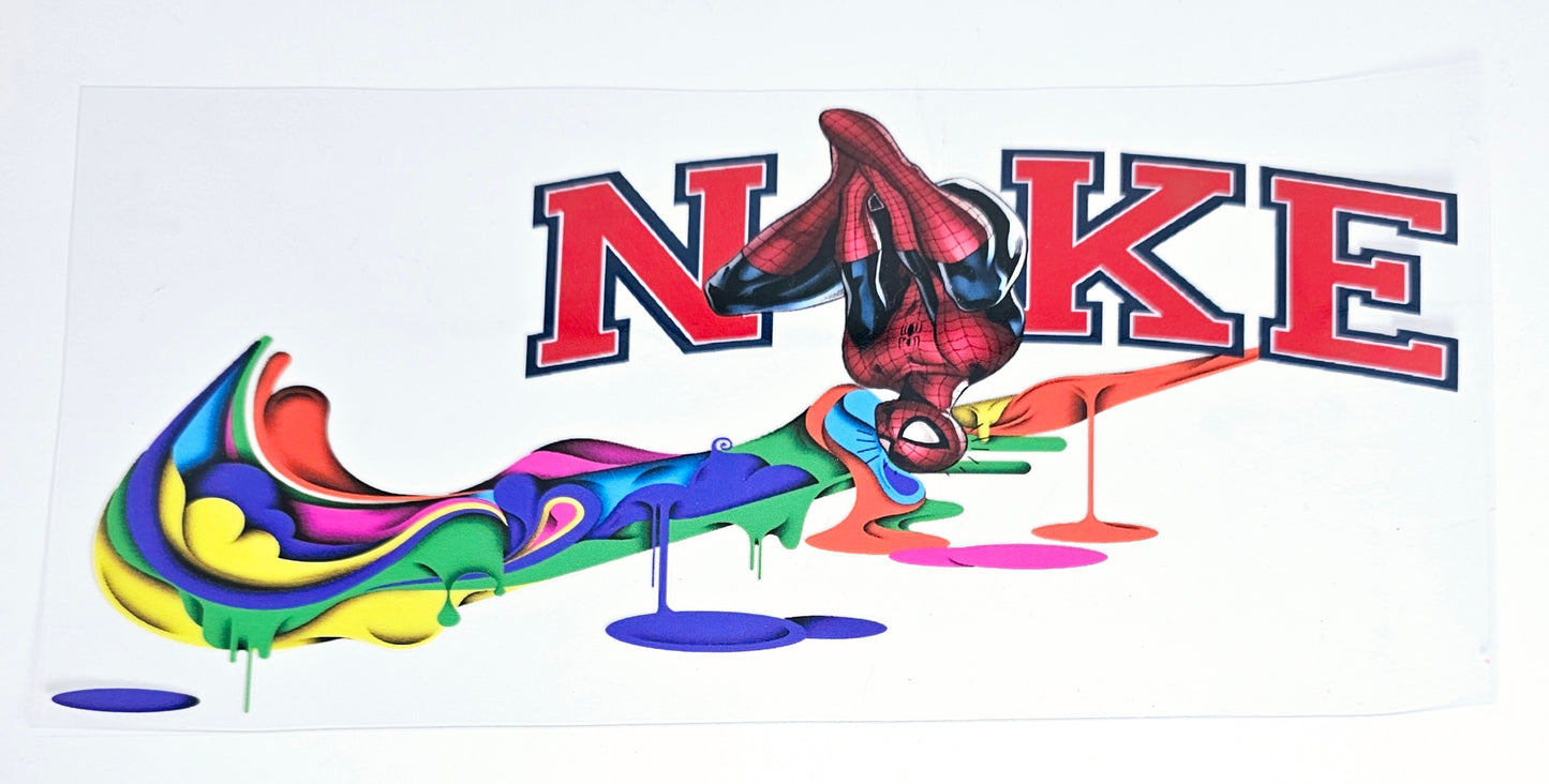 Nike Upside Down Spiderman - UVDTF Wrap for cups/hard surfaces sticker