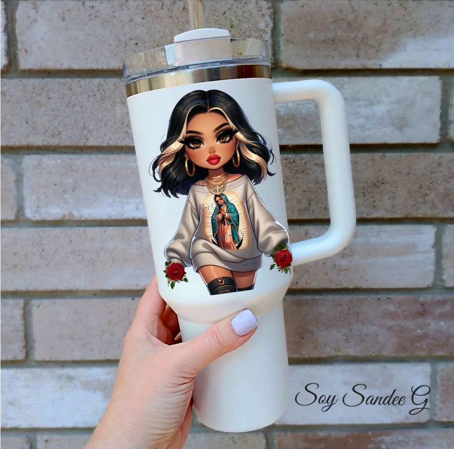 Sexy Religious Latina #1 - UVDTF Decal for cups/hard surfaces sticker