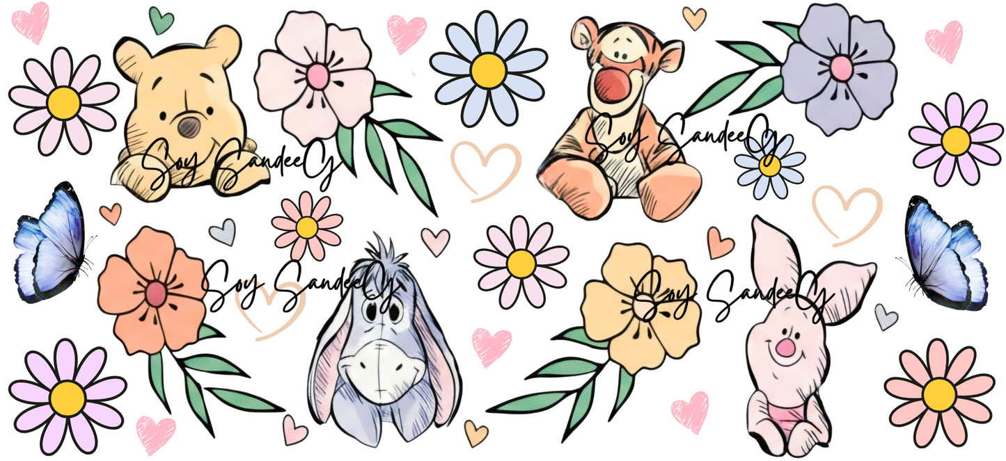 Pooh Friendship - UVDTF Wrap for cups/hard surfaces sticker