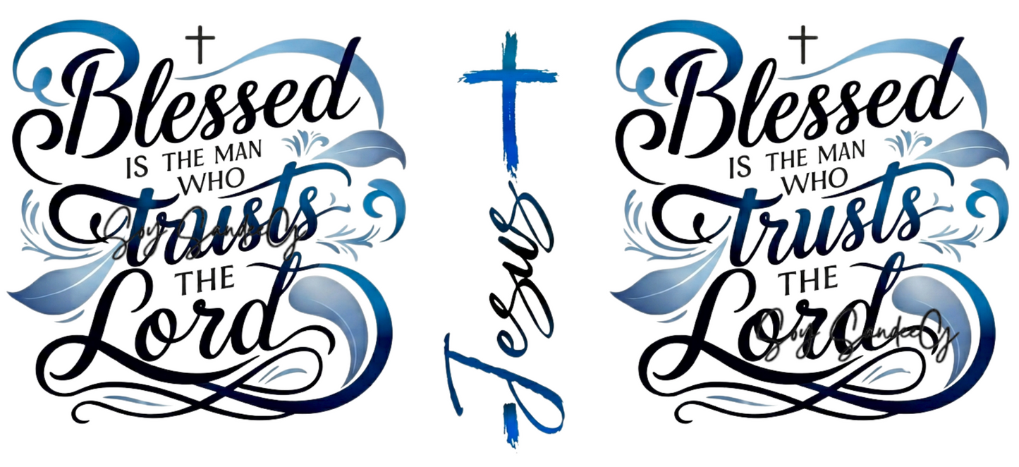 Blessed is the Man - UVDTF Wrap for cups/hard surfaces sticker