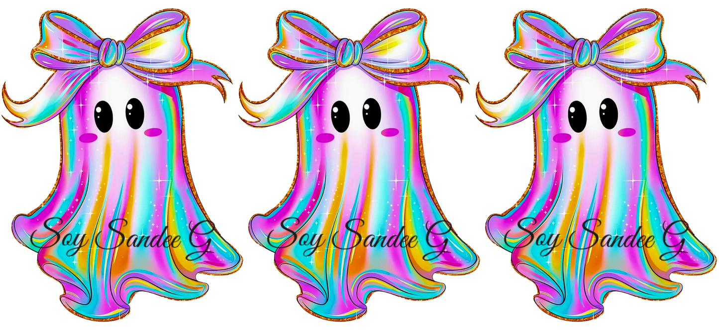 Iridescent Ghost - UVDTF Wrap for cups/hard surfaces sticker