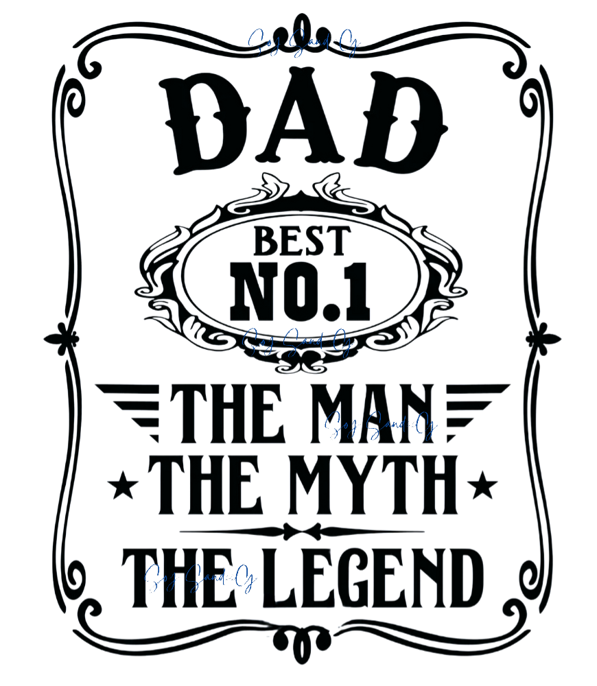Dad (The Man, The Myth, The Legend) - UVDTF Decal for cups/hard surfaces sticker