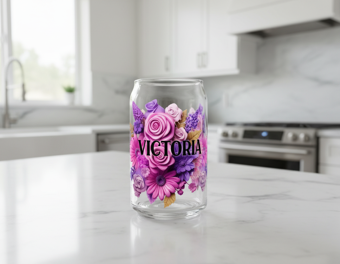 Mom Purple & Pink Rose - UVDTF Wrap for cups/hard surfaces sticker