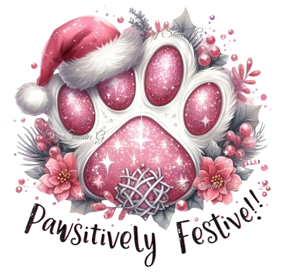 Pawsitively Festive! - UVDTF Decal for cups/hard surfaces sticker