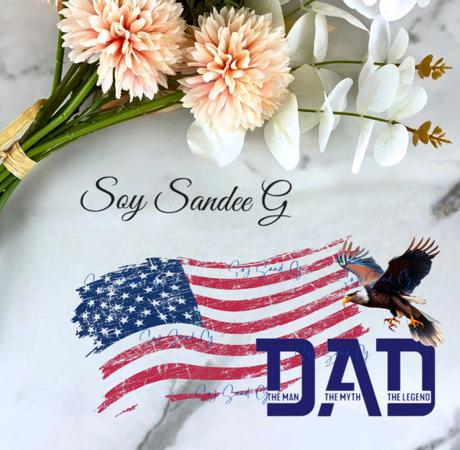 Dad American Flag - UVDTF Wrap for cups/hard surfaces sticker