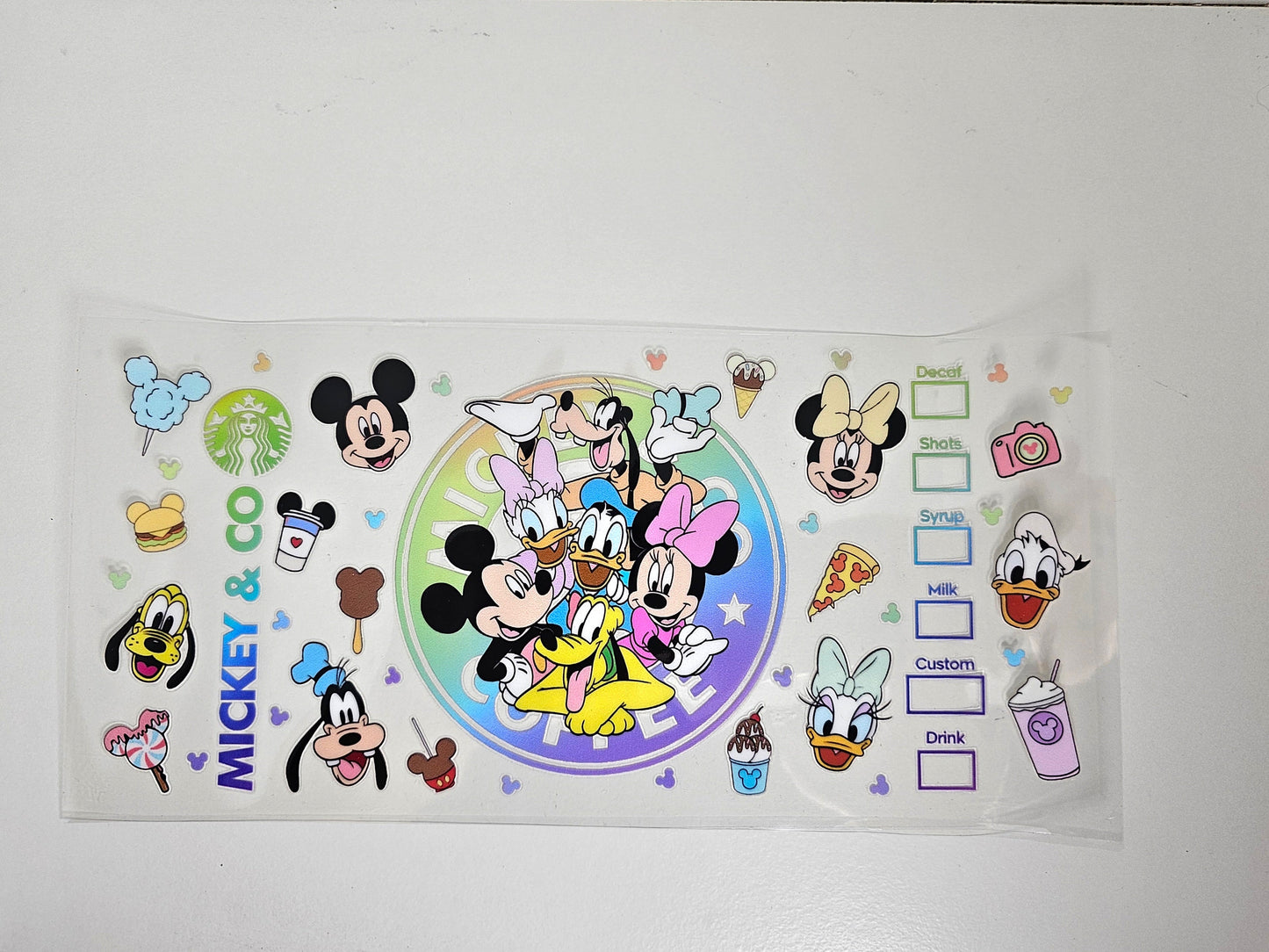 Mickey & Company Starbucks - UVDTF Wrap for cups/hard surfaces sticker