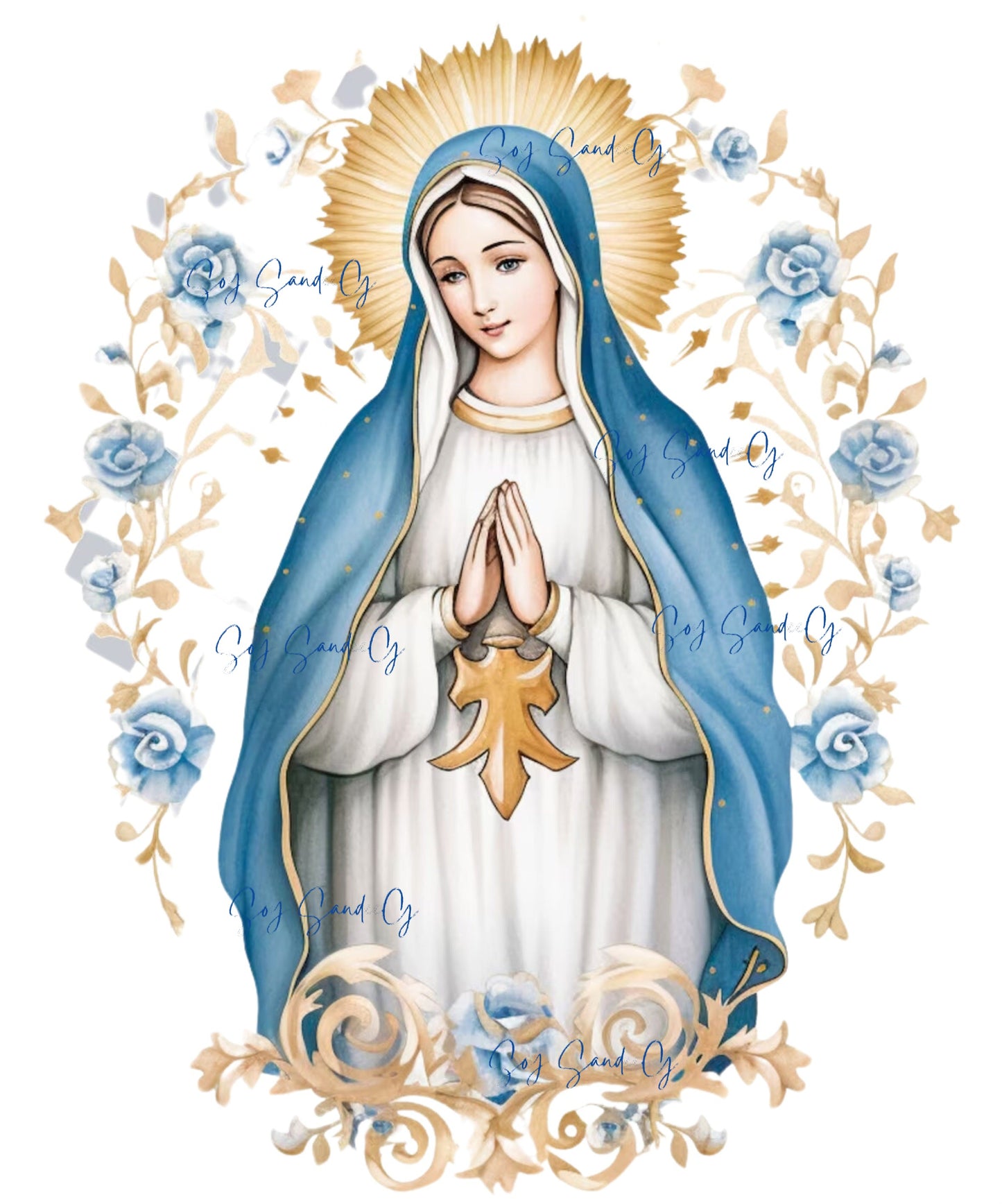 Calcomanía UVDTF de la Virgen María