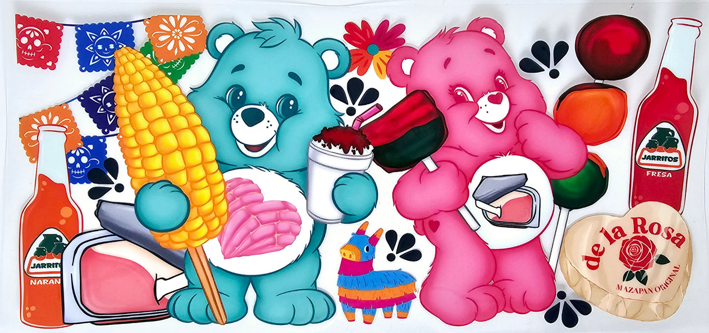 Care Bears Mexican Snacks - UVDTF Wrap for cups/hard surfaces sticker