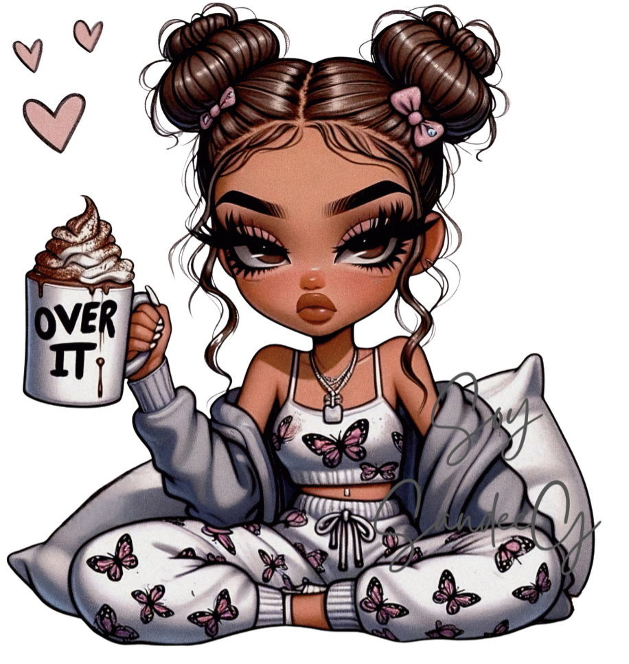 Over It Cutie - UVDTF Decal for cups/hard surfaces sticker