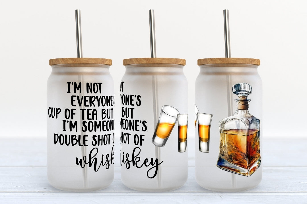 Double Shot of Whiskey - UVDTF Wrap for cups/hard surfaces sticker
