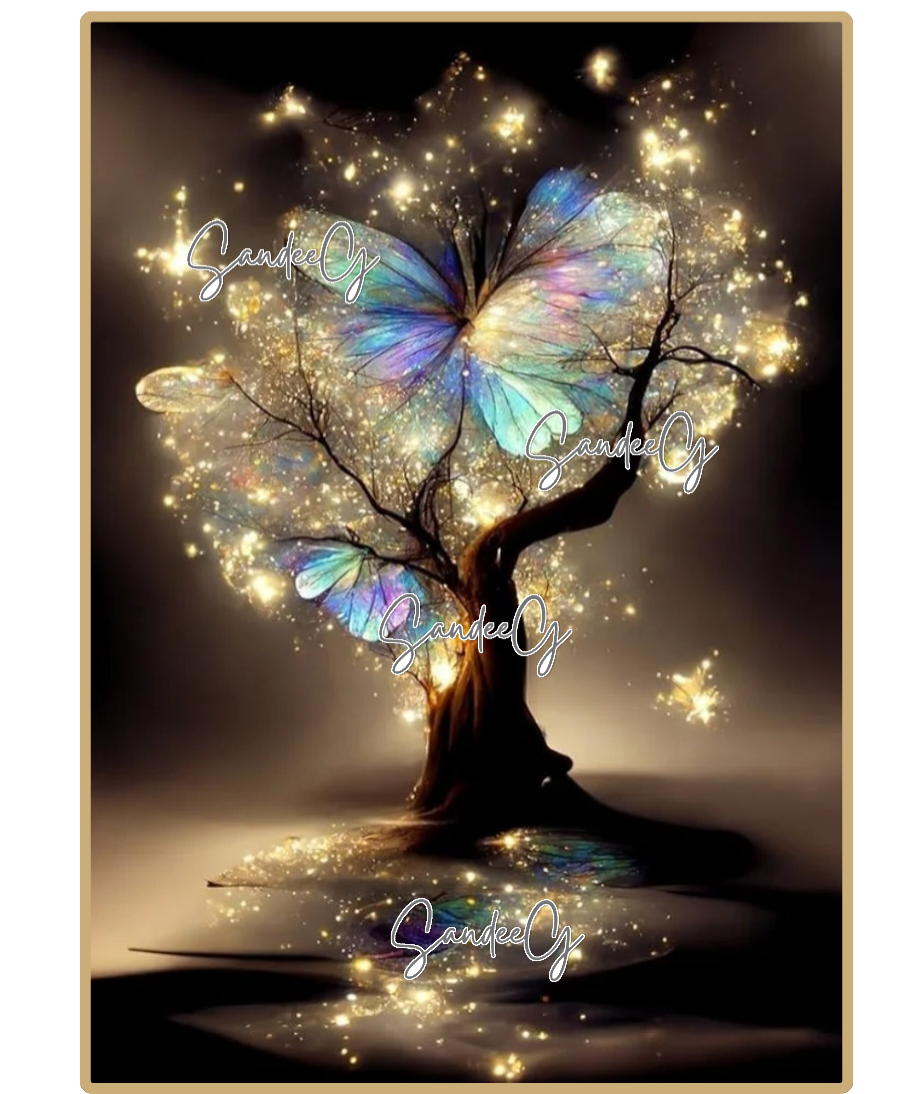 Calcomanía UVDTF de mariposa iridiscente