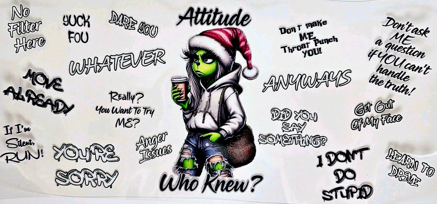 Attitude? - 16oz Glass Cup