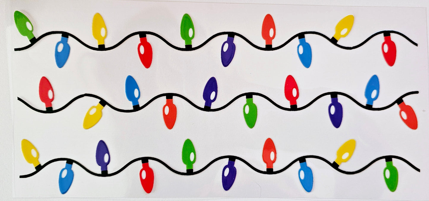 Christmas Lights - UVDTF Wrap for cups/hard surfaces sticker