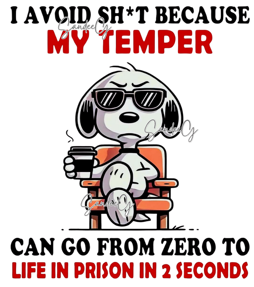 I Avoid Sh*t Because... - UVDTF decal for cups/hard surfaces sticker