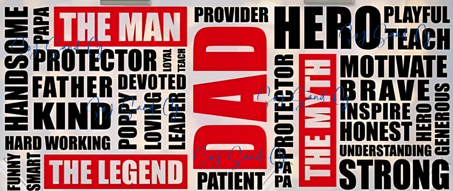 Dad Greatness - UVDTF Wrap for cups/hard surfaces sticker