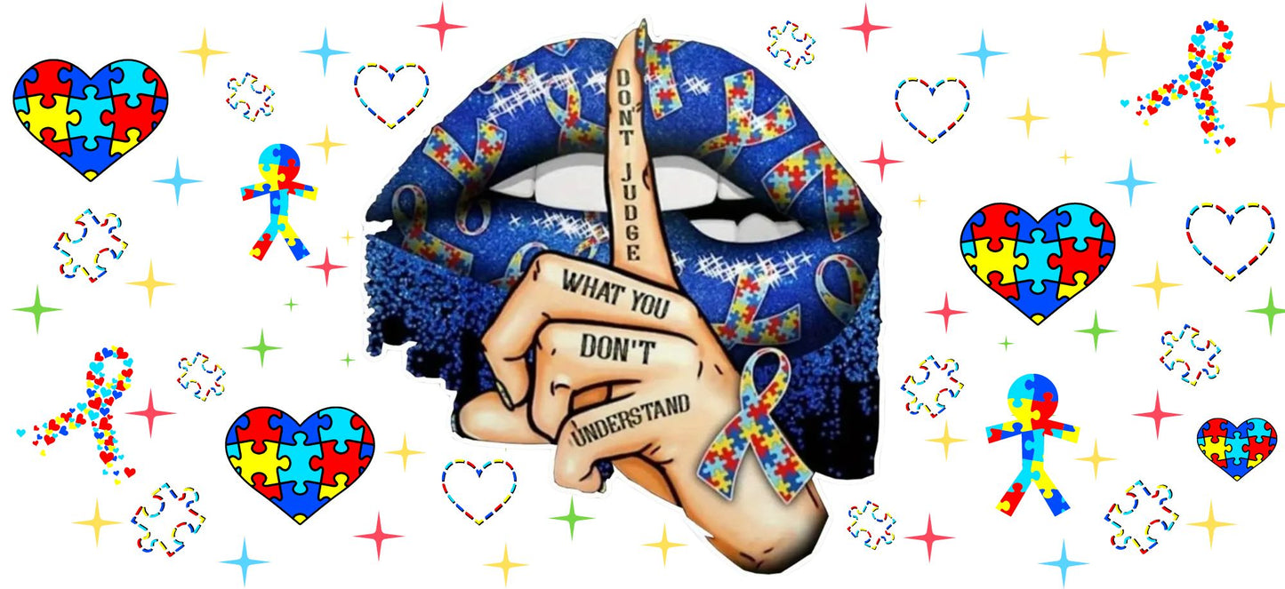 Autism Awareness - UVDTF Wrap for cups/hard surfaces sticker