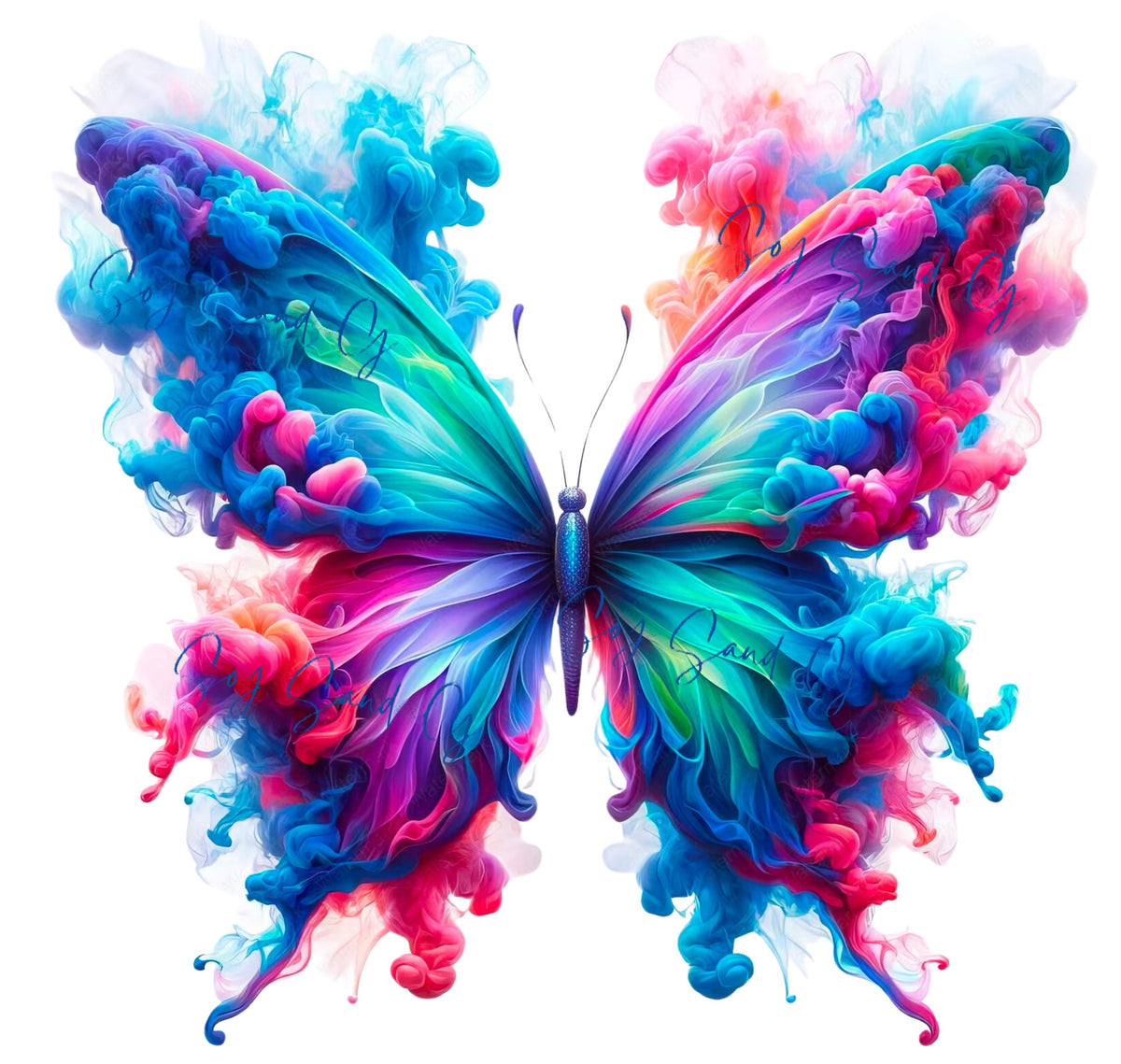Smoke Butterfly #2 - UVDTF Decal for cups/hard surfaces sticker