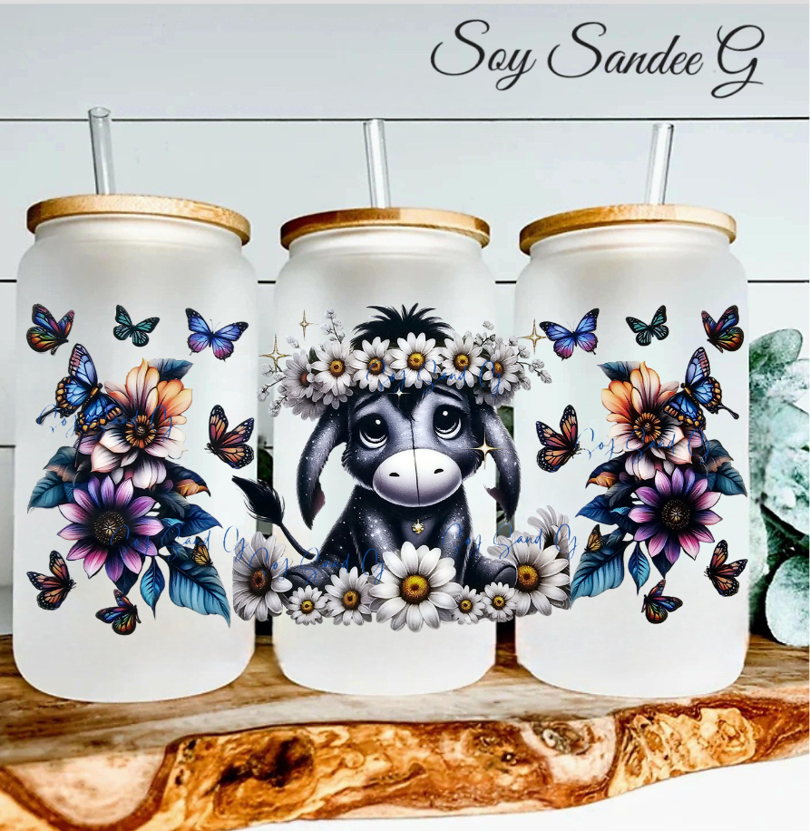 Donkey & Daisies - UVDTF Wrap for cups/hard surfaces sticker