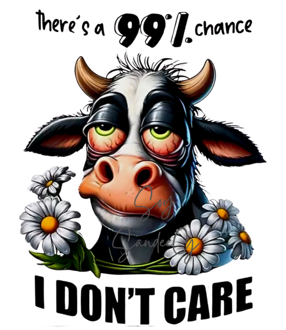 There's a 99% Chance I Don't Care - UVDTF Decal for cups/hard surfaces sticker