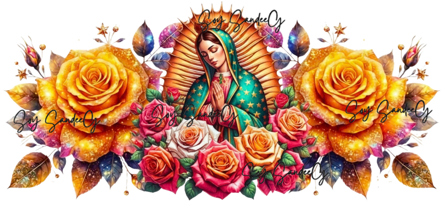 Yellow Roses Virgen - UVDTF Wrap for cups/hard surfaces sticker