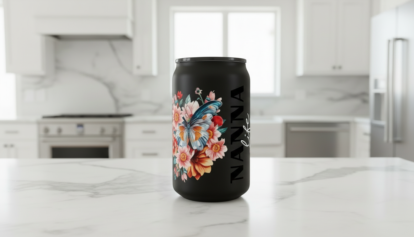 Manta UVDTF con diseño de mariposas de color verde azulado para mamá