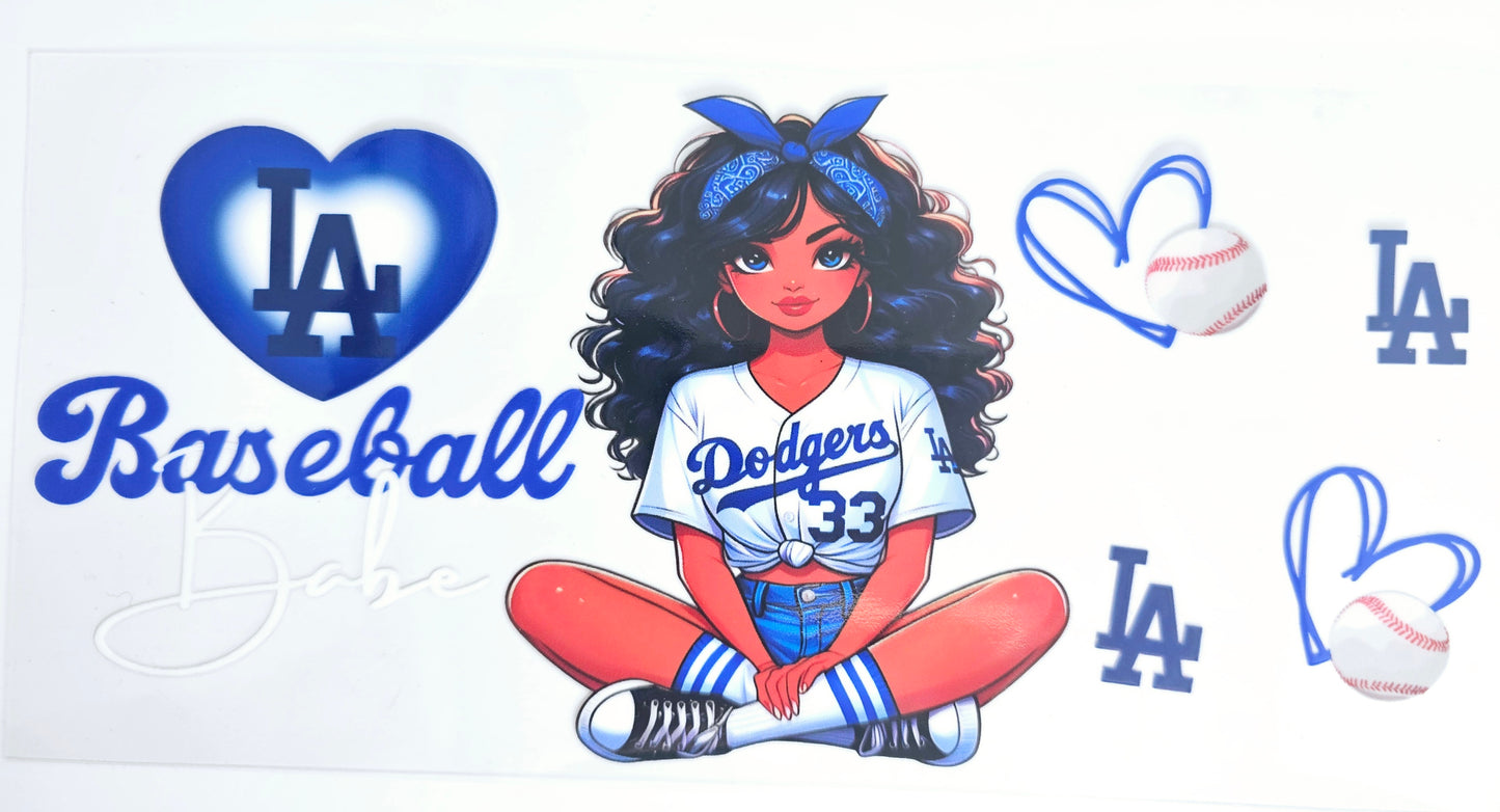 LA Baseball Babe - UVDTF Wrap for cups/hard surfaces sticker