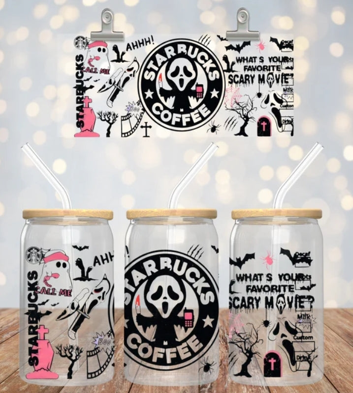 Scream Starbucks - UVDTF Wrap for cups/hard surfaces sticker