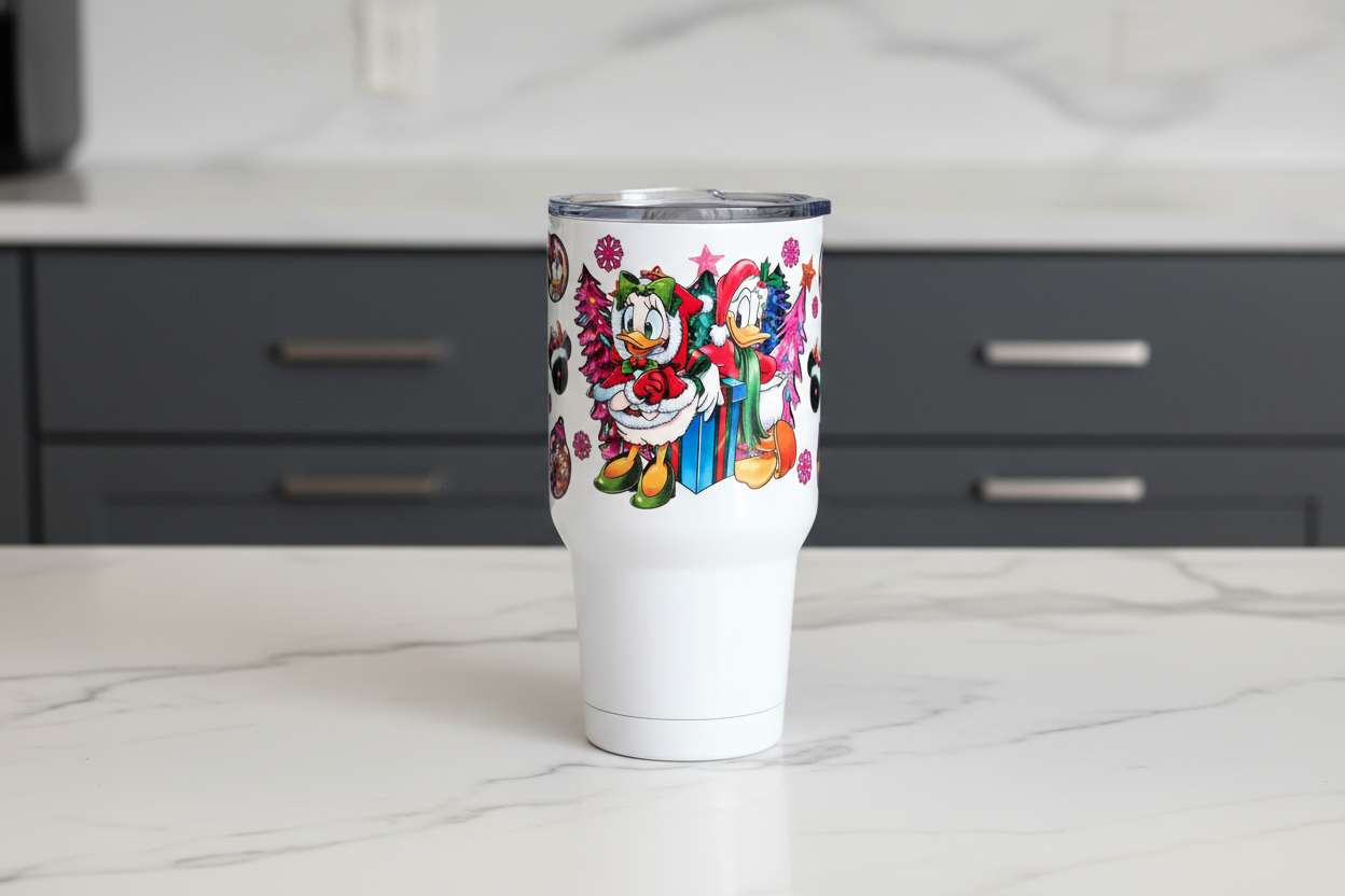 Daisy & Donald Christmas - UVDTF Wrap for cups/hard surfaces sticker