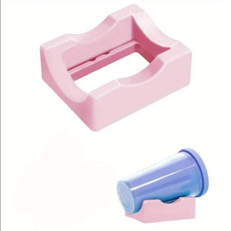 Cradle to help apply UVDTF wrap on cups/tumblers