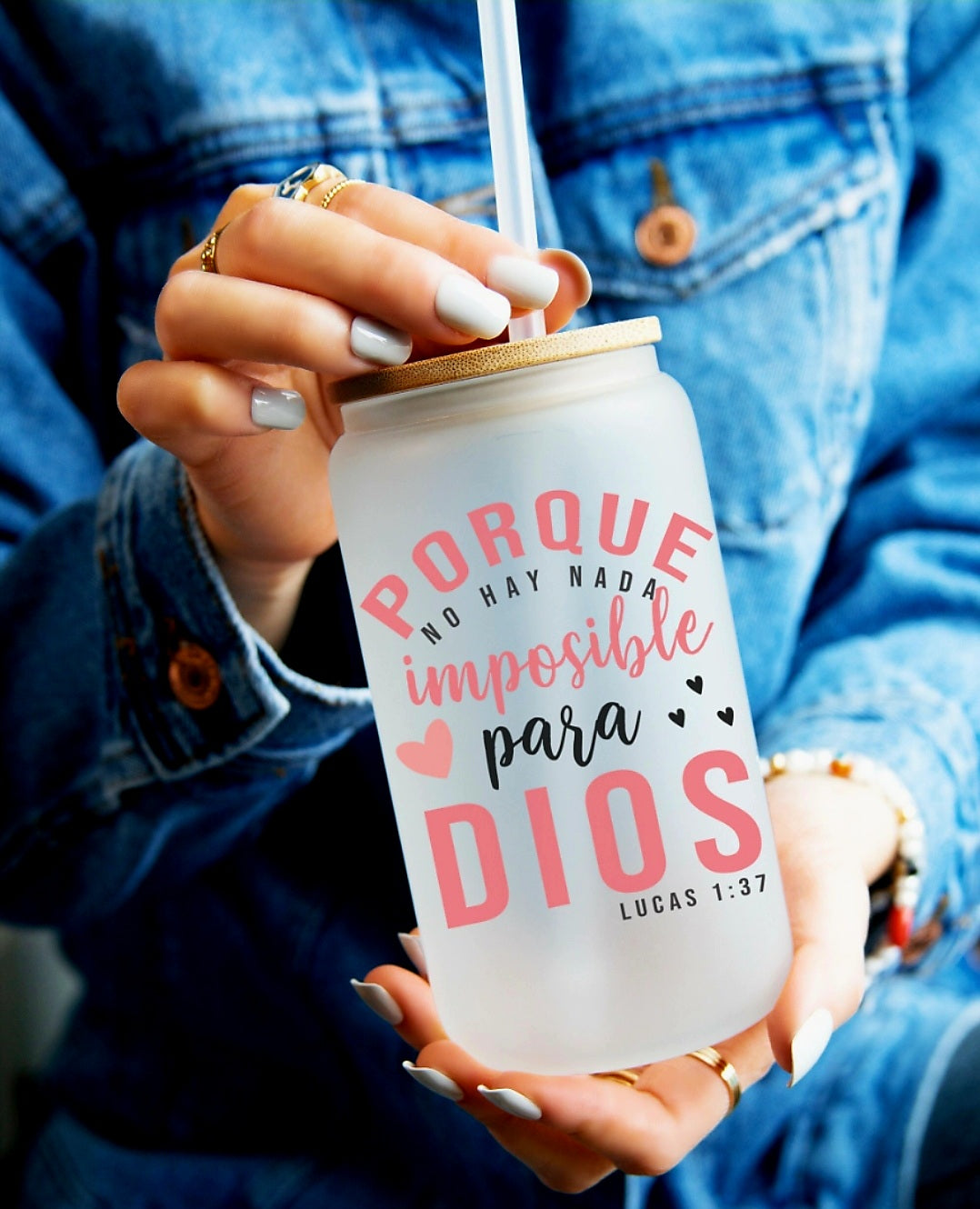 Porque no hay nada imposible para Dios (Nothing is impossible for GOD)- UVDTF Wrap for cups/hard surfaces sticker